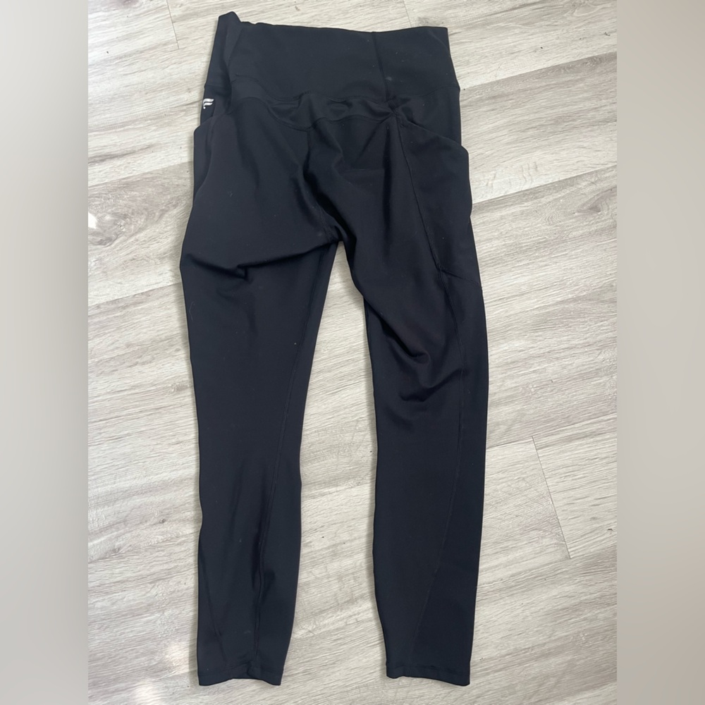 Fabletics PureLuxe Black Leggings with Logo Size Small pockets